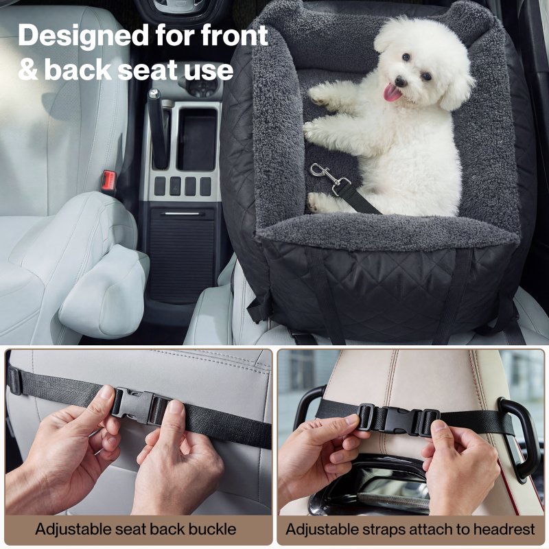 Skylos Dog Car Seat Travel Bed Carrier Pet Booster Seat Basket Portable Puppy