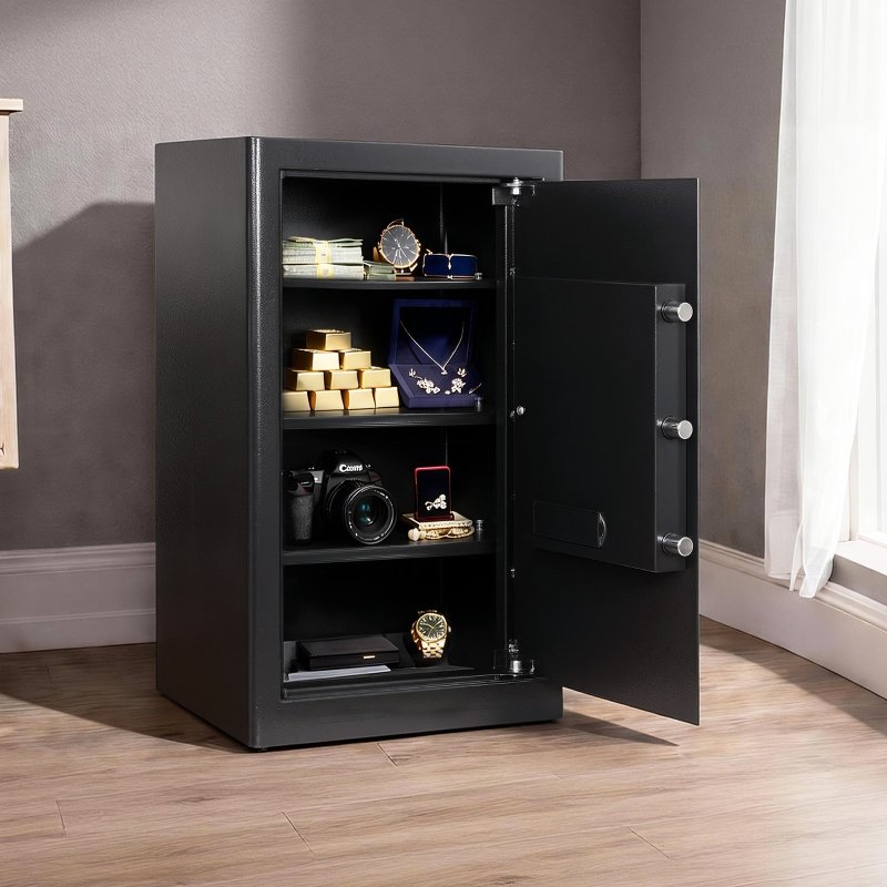 Levede Digital Safe Box Large Fireproof with Key Password Home Office  Security