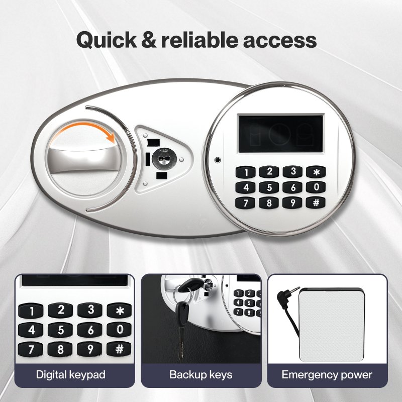 Levede Digital Safe Box Large Fireproof with Key Password Home Office  Security