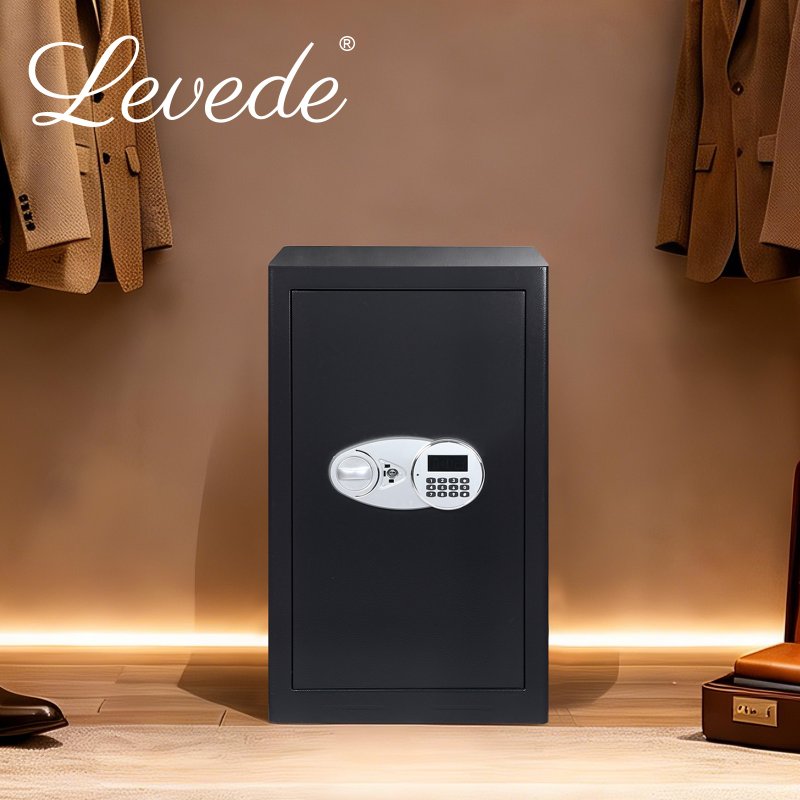 Levede Digital Safe Box Large Fireproof with Key Password Home Office  Security