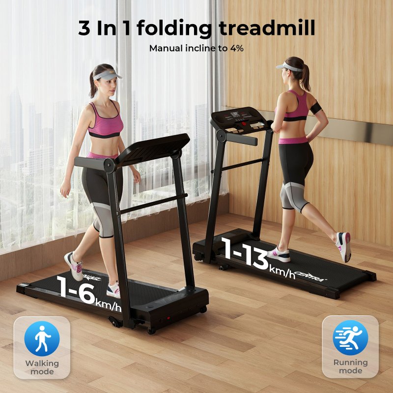 Centra Folding Treadmill for Home Incline Running Machine Walking Pad Bluetooth