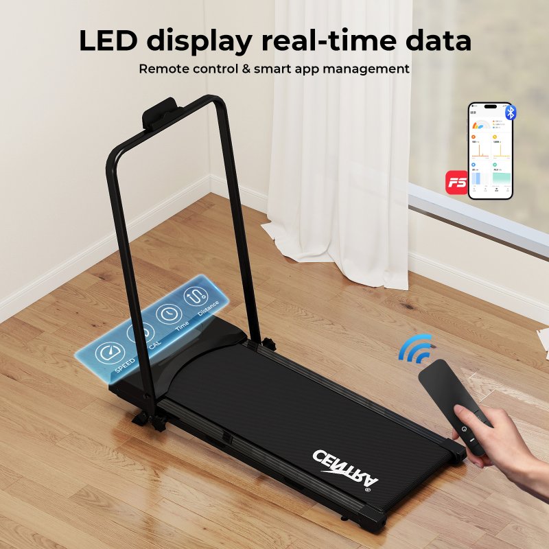 Centra Treadmill Running Machine Folding Walking Pad 4 in 1 Bluetooth LED Remote