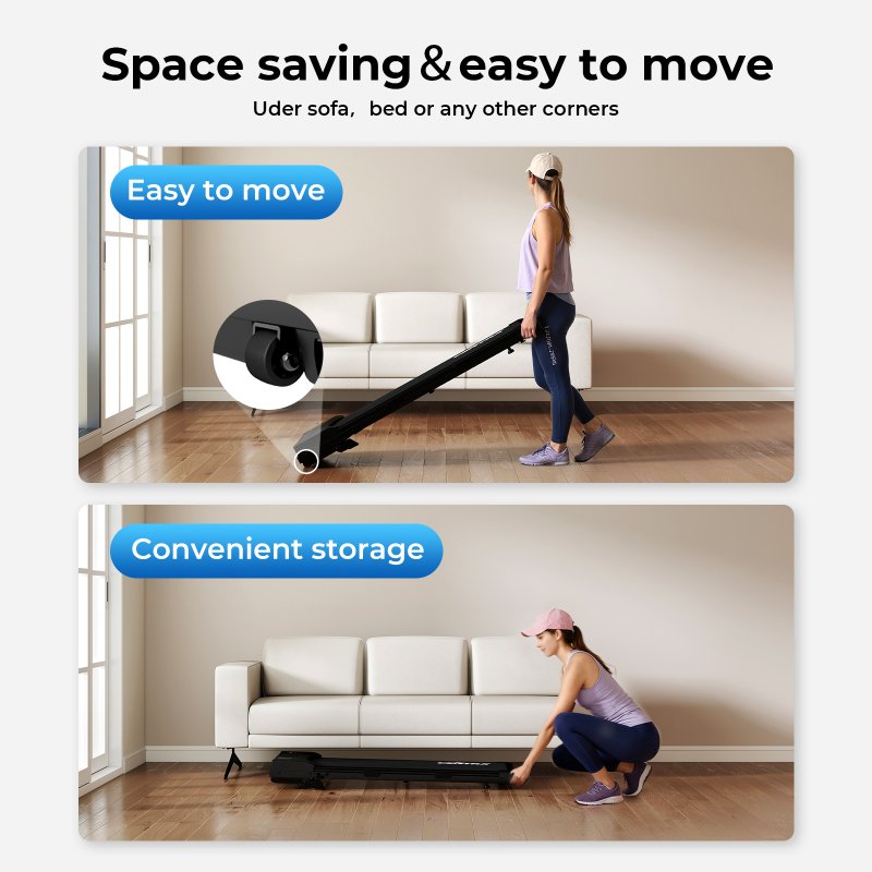 Smart Walking Pad Treadmill Running Machine Folding Bluetooth App Remote Control