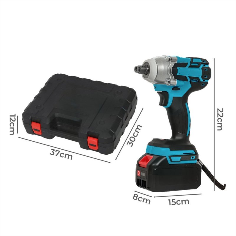 Traderight 21V Brushless Impact Wrench Drill 1/2" Rattle Gun 4.0Ah Battery Kit