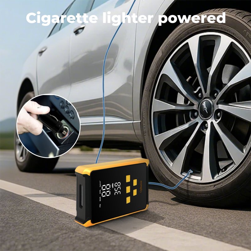 Manan 12V 150PSI Portable Tire Inflator Air Compressor Dual Display LED Light