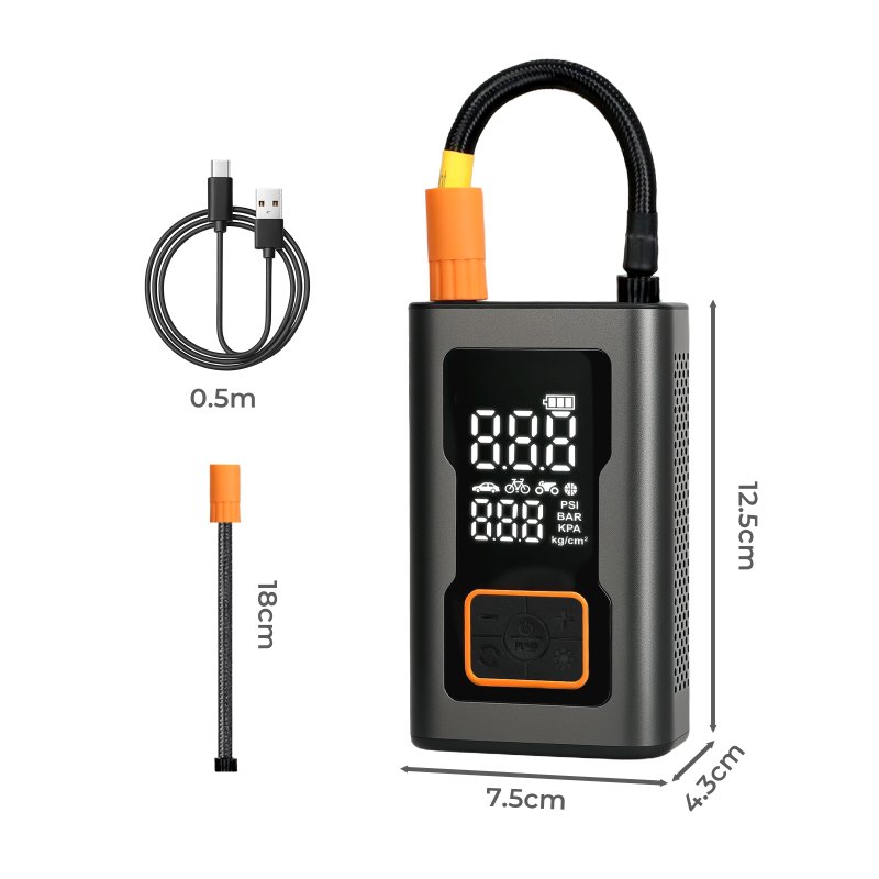 Manan Car Tyre Inflator Digital Portable Tyre Air Compressor Pump 12V Electric