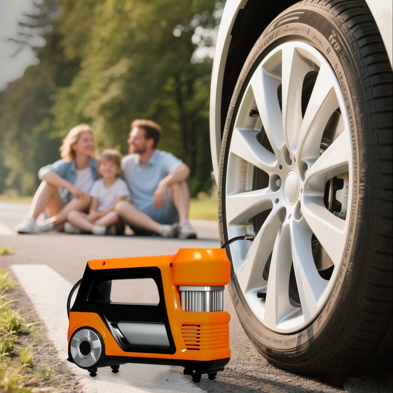 Manan 150PSI Car Tyre Inflator 12V Digital Air Compressor Auto-Off LED Fast Pump