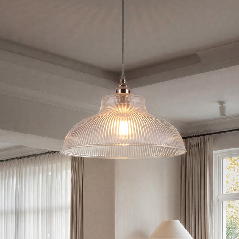 Emitto Ceiling Light Shade Pendant Glass Lamp Bistro Adjustable Clear Color