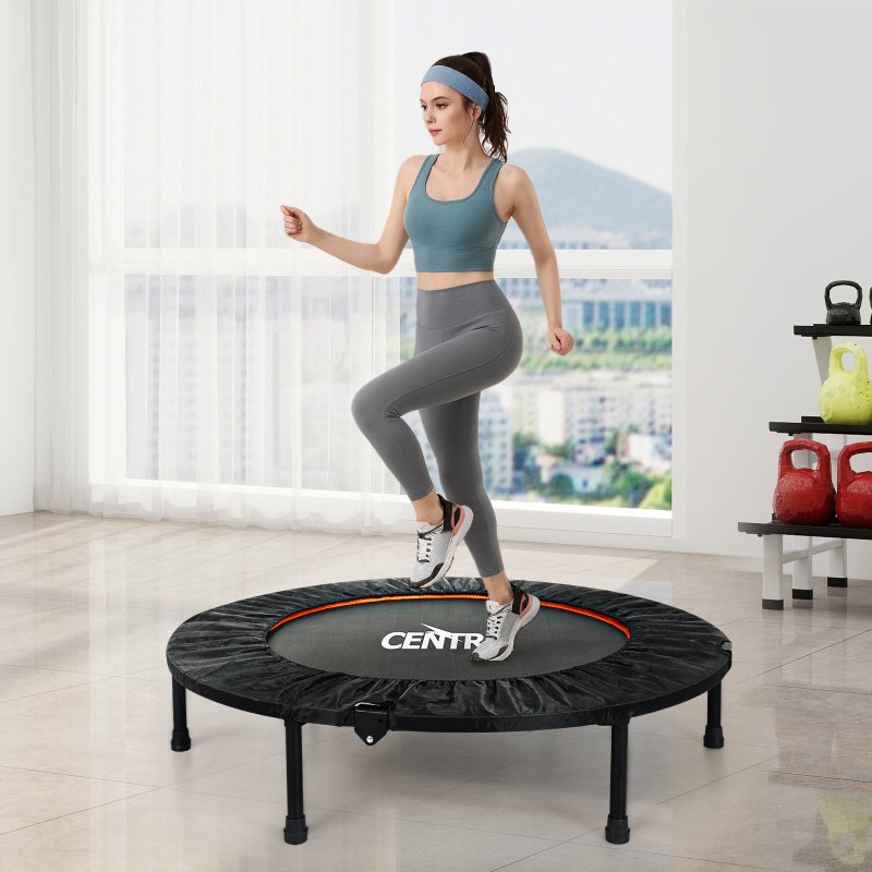 Centra 40 Inch Mini Trampoline Bounce Round Exercise Home Gym Fitness Rebounder