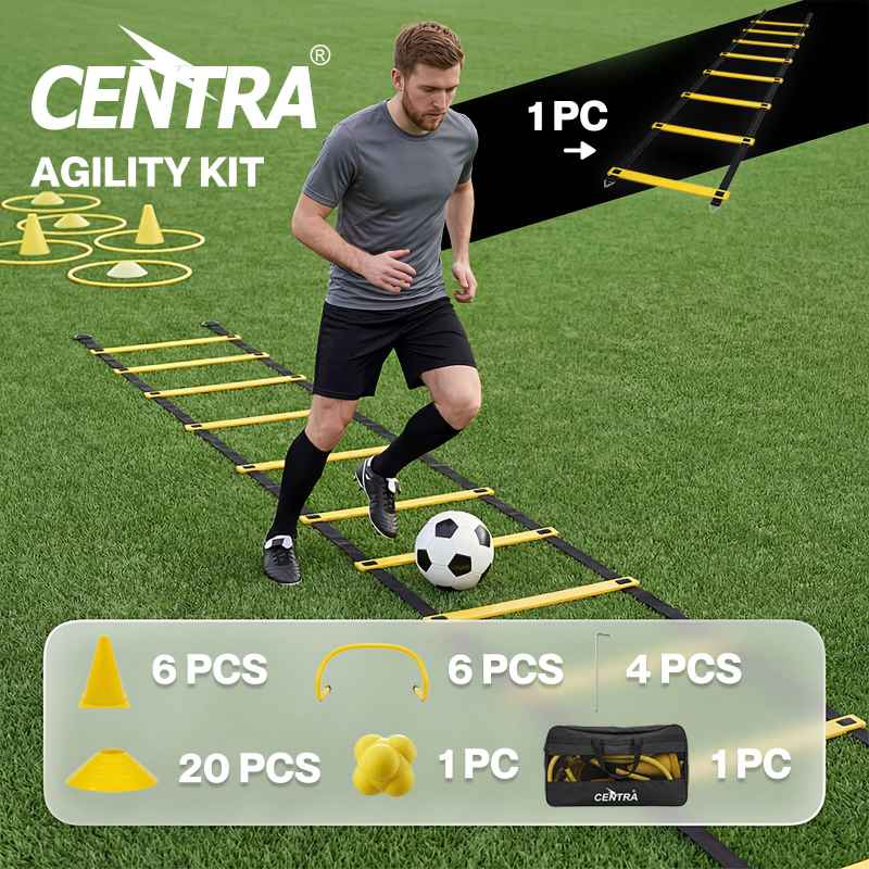 Centra Speed Agility Training Set Football Footwork Ladder Hurdles Cones Kit