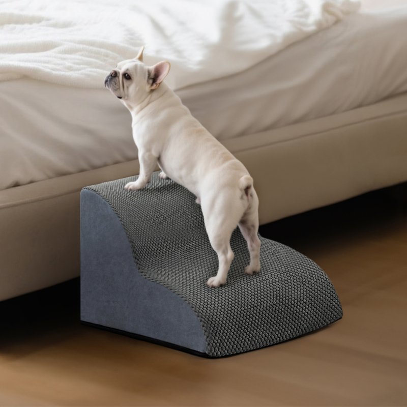 Skylos 2 Step Dog Ramp Pet Stairs for Small Dogs Bed Sofa Foam Non-Slip Washable