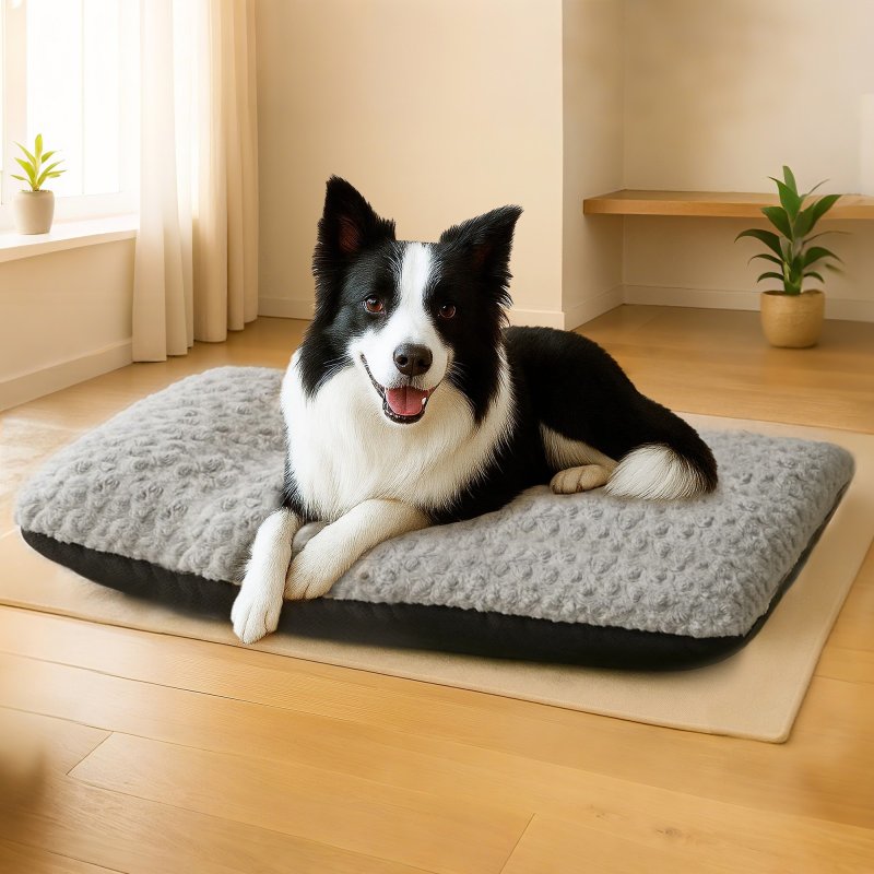 Skylos Pet Bed Dog Calming Cushion Anti Anxiety Warm Plush Removable Washable