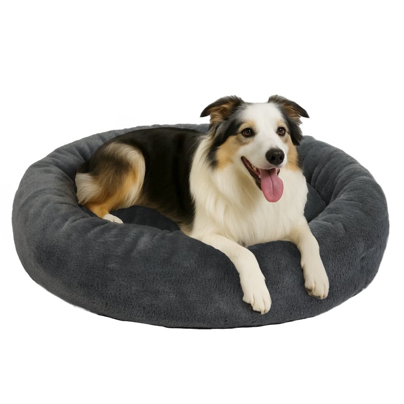 Skylos Dog Bed Donut Cushion Calming Anti Anxiety Large Pet Beds Washable Plush