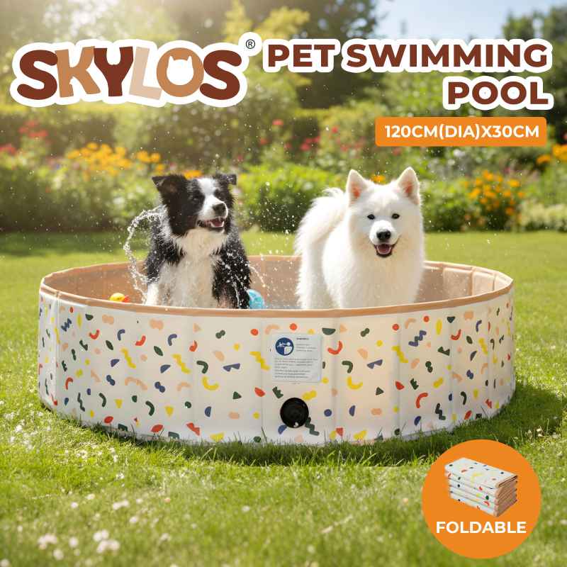 Skylos Dog Swimming Pool Foldable Pet Bath Non-Slip Portable Indoor Outdoor