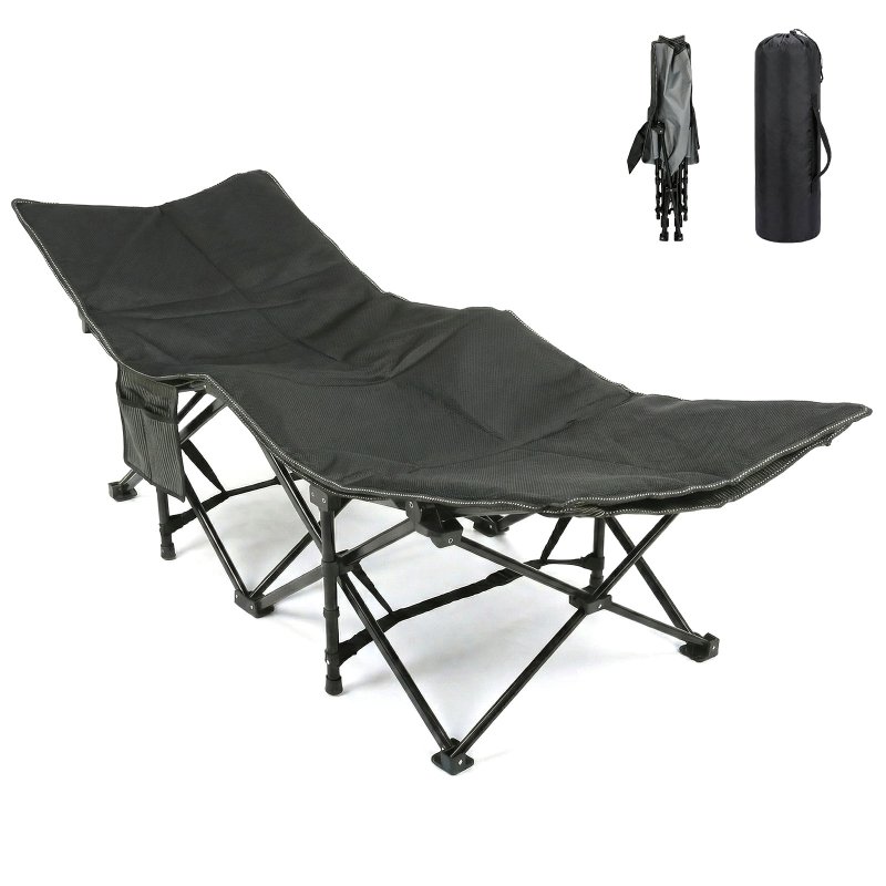 Levede Camping Cot Heavy Duty Travel Folding Camping Bed with Mattress Portable