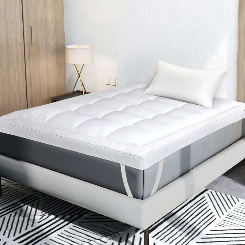 Lavio Mattress Topper Single 10CM Deep Washable Thick Soft Microfibre with Strap