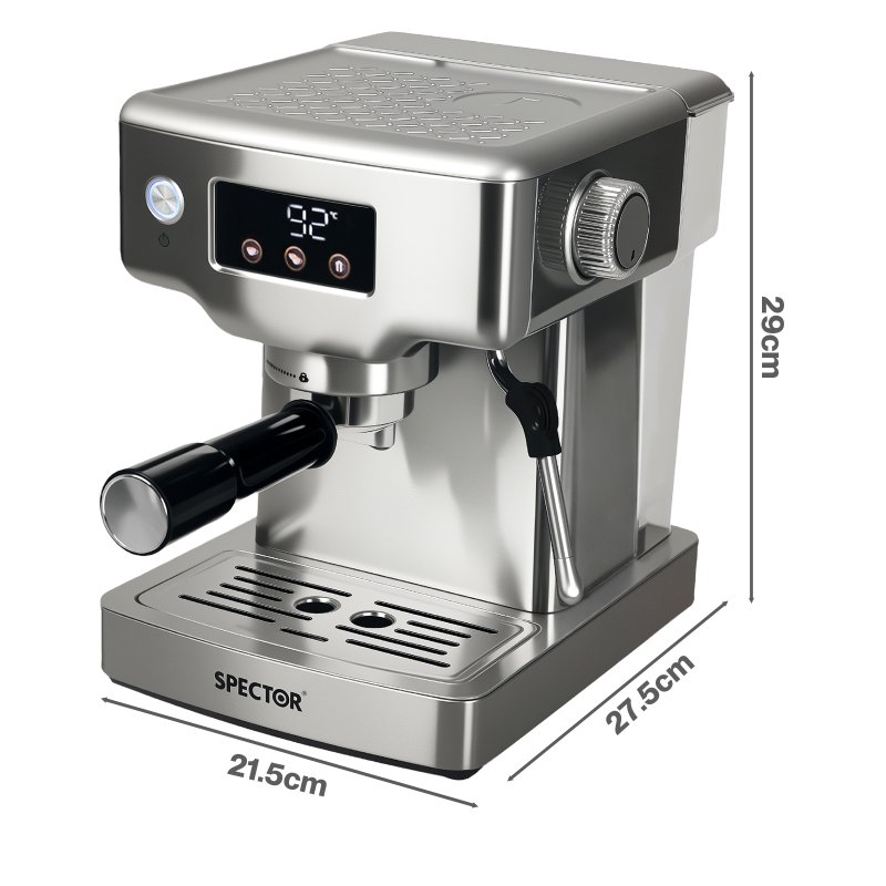 Spector Ultra Espresso Machine with LCD Display, Barista Coffee Machine
