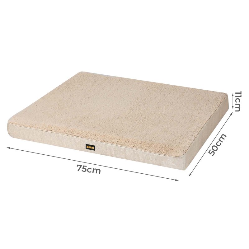 Skylos Dog Bed Washable Pet Cushion Cage Mattress Crate Mat Non Slip Soft Fleece