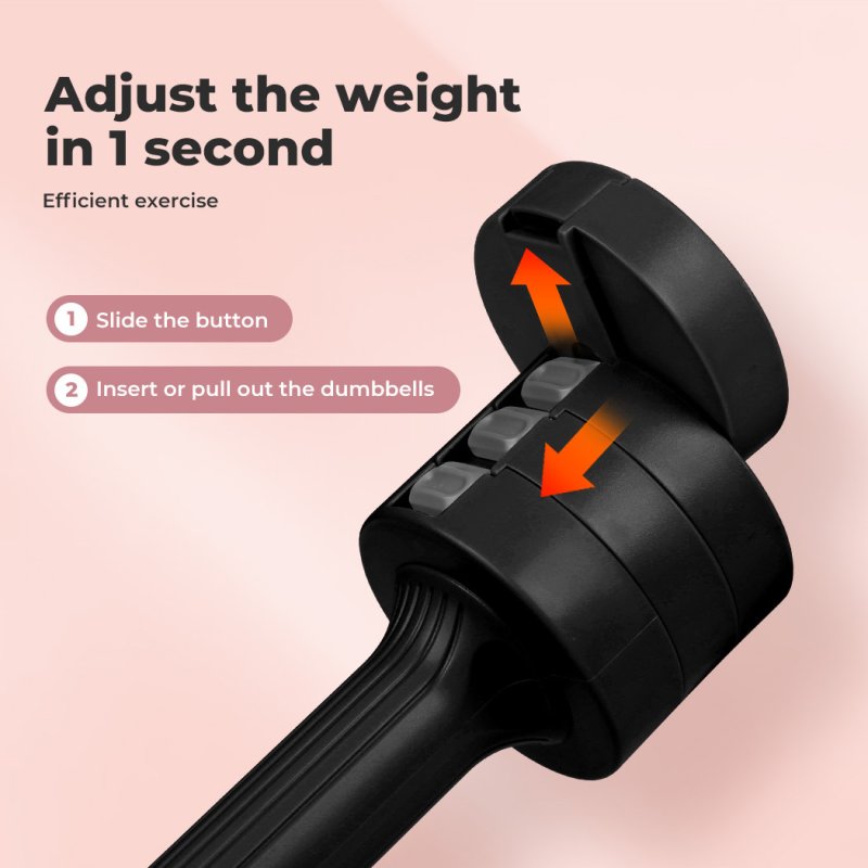 Centra A Pair Of 1KG To 2.5KG Adjustable Dumbbells With Metal Weight Black