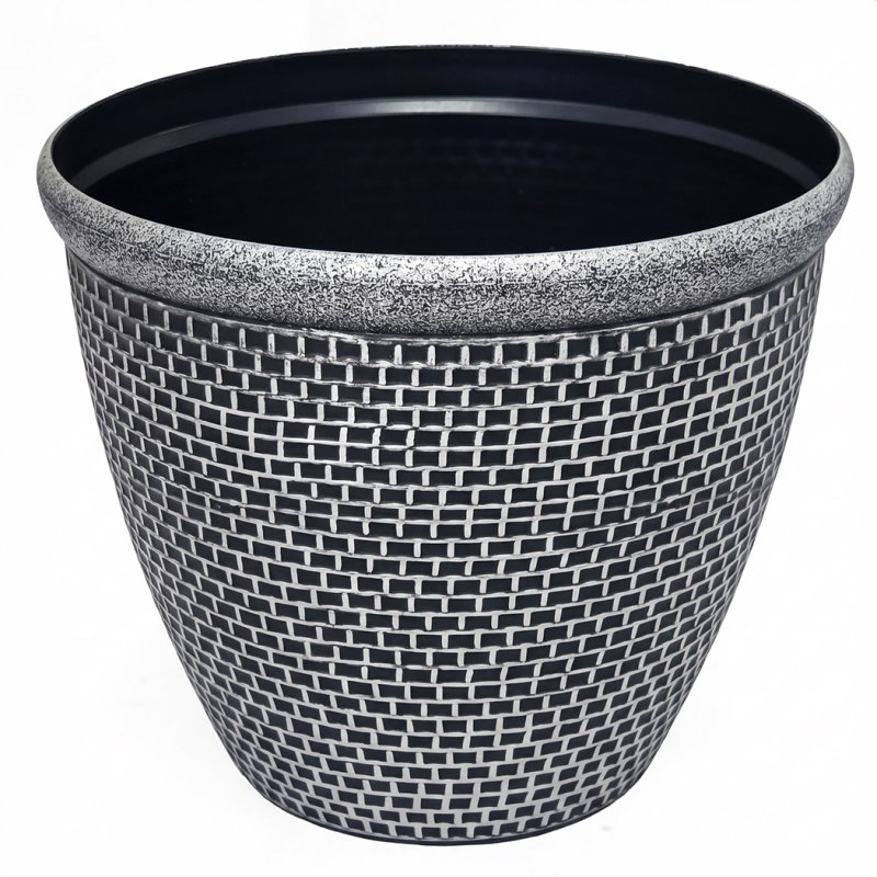TOQUE 2PCS Plastic Garden Plant Pots 30cm Round Outdoor Planters Drainage Holes