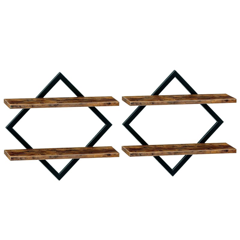 Levede Floating Shelves Hanging Rustic Brown Stylish Wall Storage 2 Set