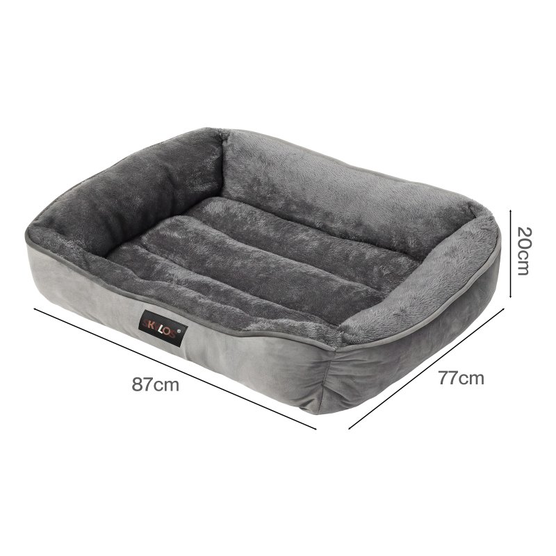 Skylos Orthopedic Dog Bed Large Soft Arctic Velvet Pet Bed Mattress Anti-Slip XL