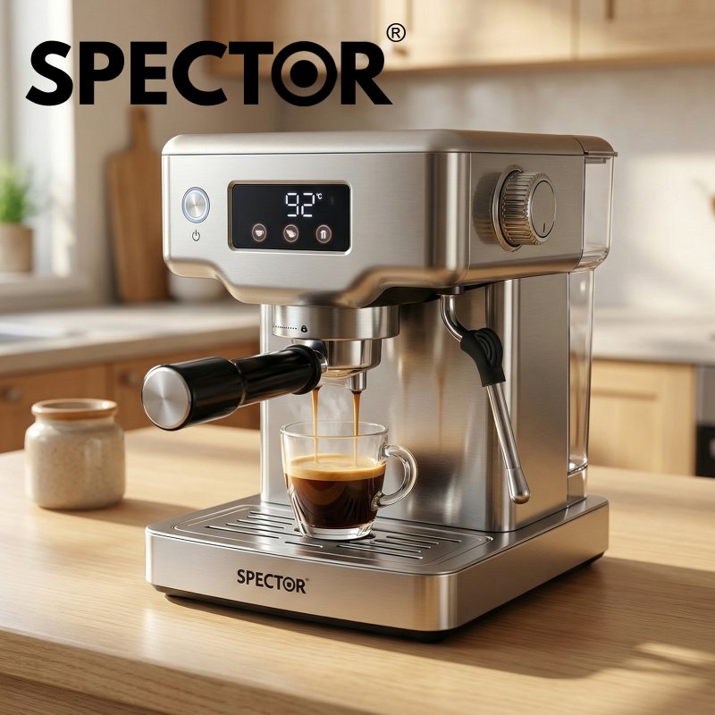Spector Ultra Espresso Machine with LCD Display, Barista Coffee Machine