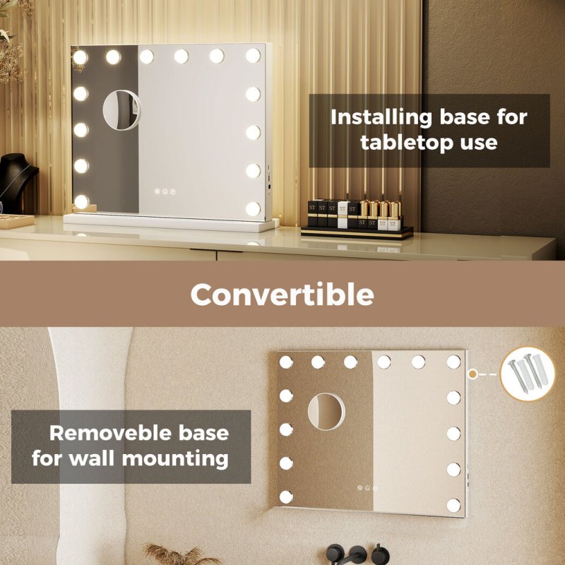 Emitto LED Hollywood Makeup Mirror Vanity Light Mirror 14 Dimmable LED Bulbs