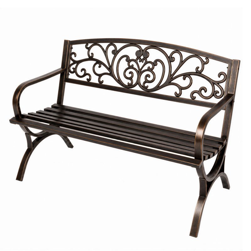 Levede Garden Bench,Butterfly Cast Iron Outdoor Bench,300kg Metal,Bronze