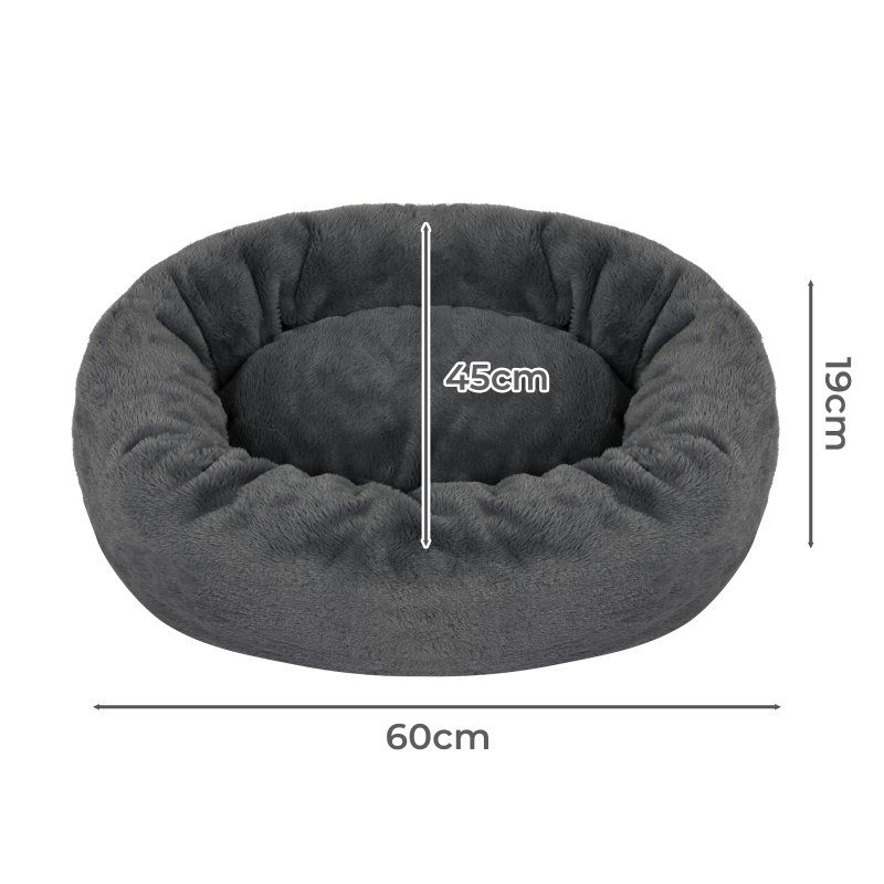Skylos Dog Bed Small Donut Soft Plush Pet Cat Beds Calming Anti Anxiety Washable
