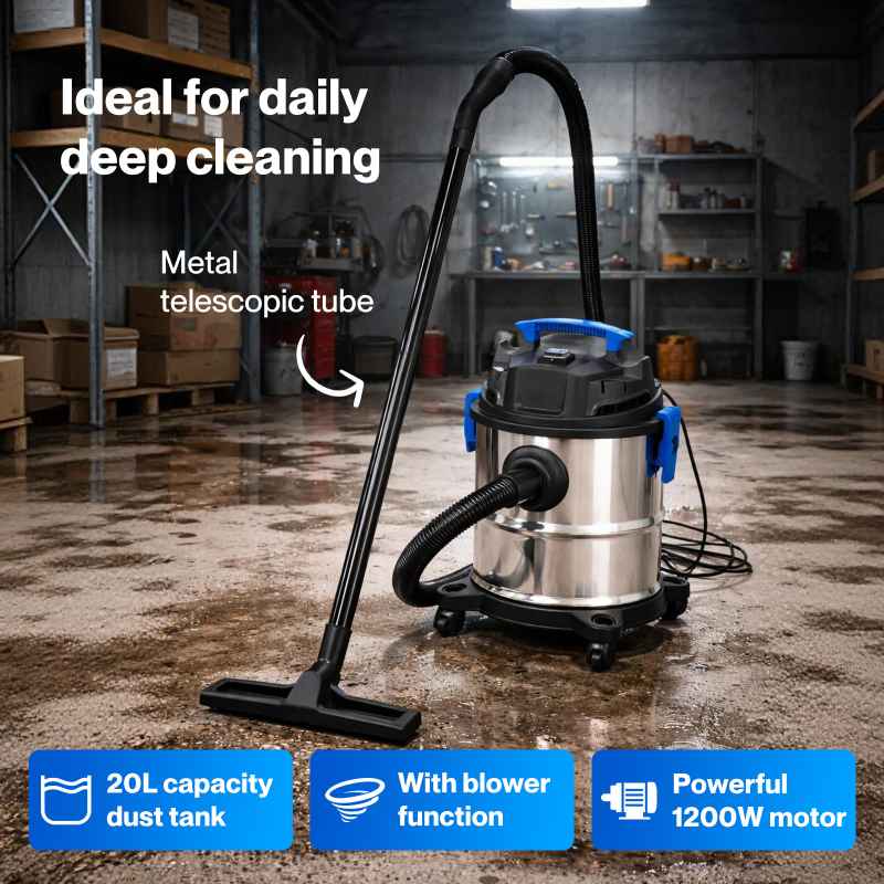 Spector Wet Dry Vacuum Cleaner 20L 1200W Blowing Function Powerful Industrial