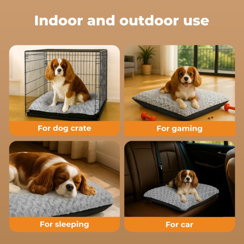 Skylos Pet Bed Cushion Small Dog Calming Bed Waterproof Machine Washable Cover