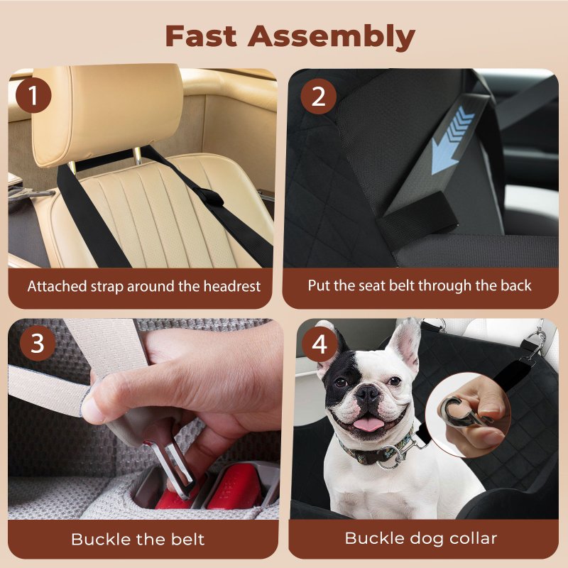 Skylos Dog Booster Car Seat Portable Pet Puppy Travel Carrier Bed Basket Black