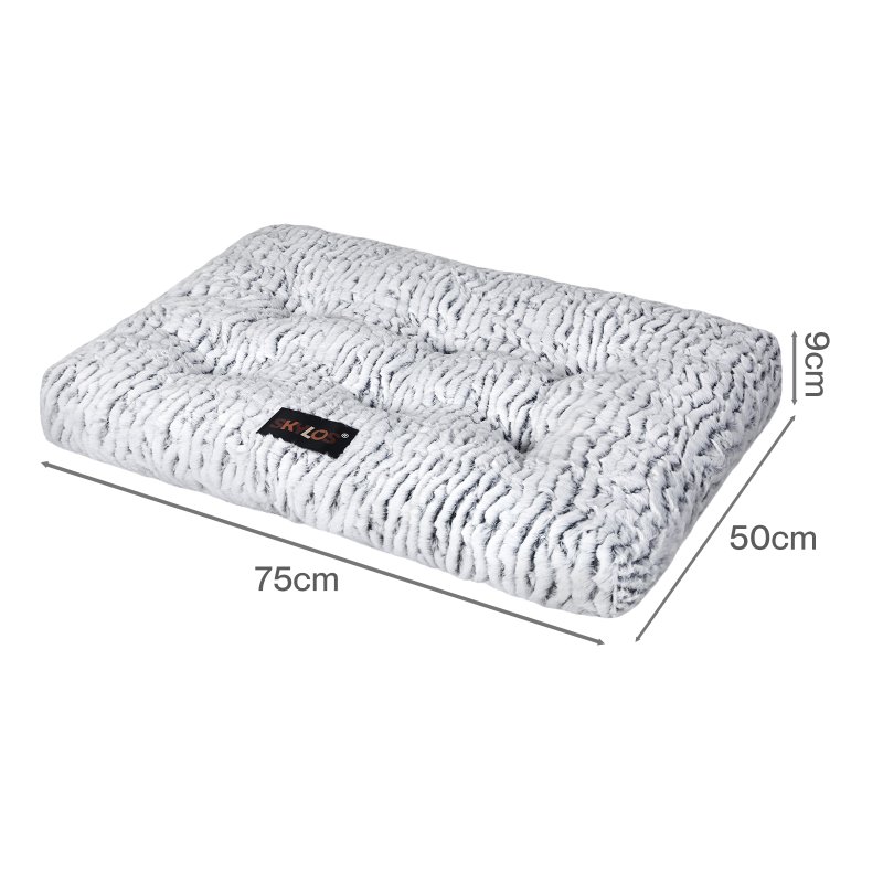 Skylos Pet Bed Luxury Dog Crate Cushion Mattress Plush Soft Bed Easy Maintain