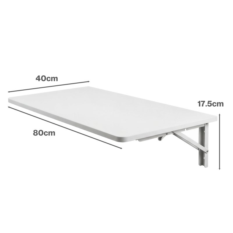 Levede Wall Mounted Table Foldable Floating Computer Desk Study Workstation 80cm