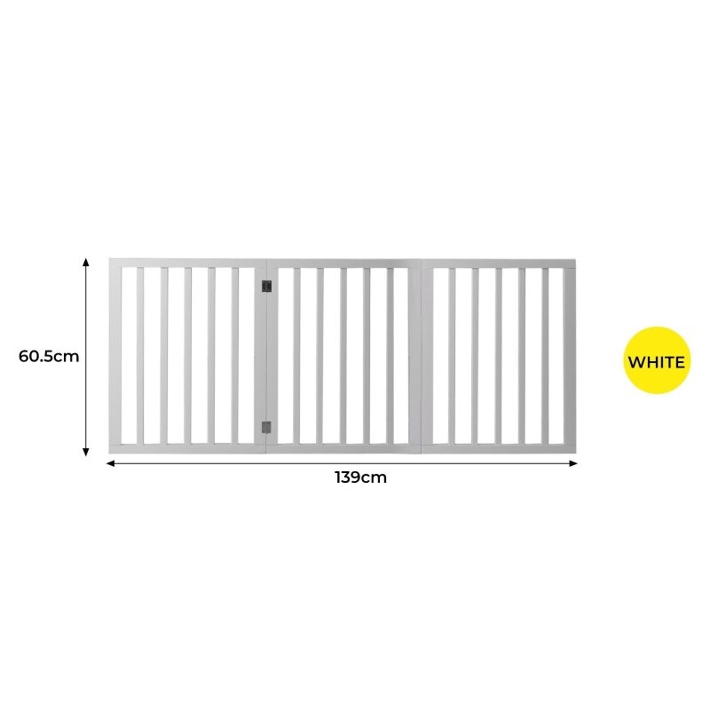Skylos Pet Gate Wooden Dog Fence Baby Safety Barrier Indoor Stairway Doorway
