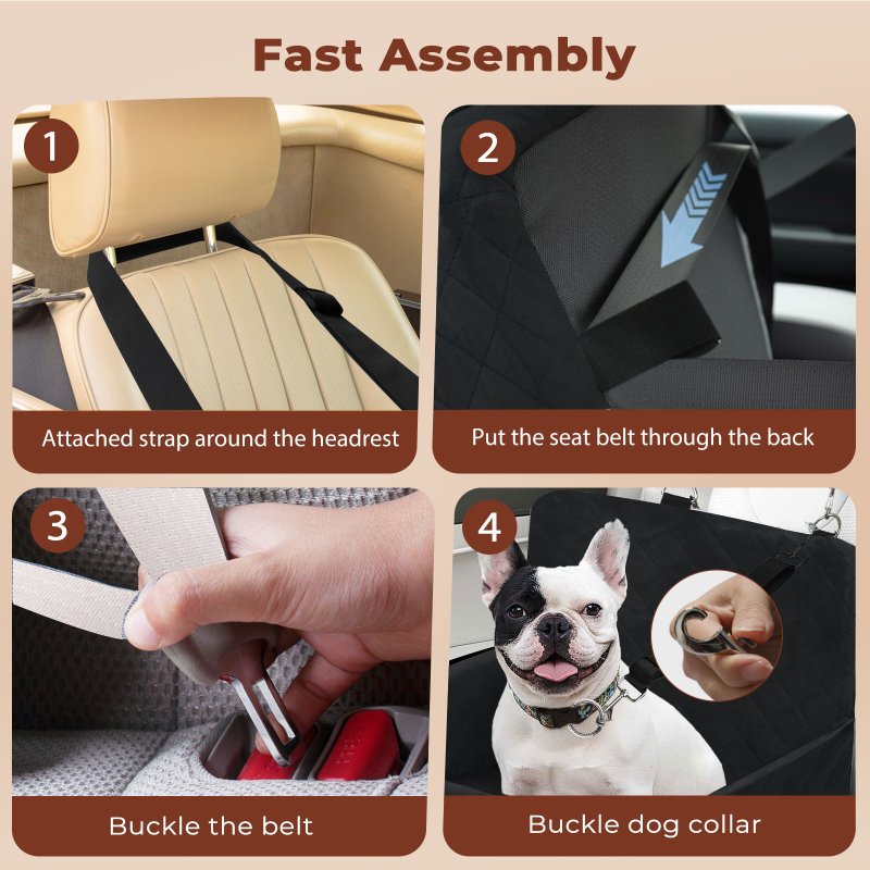 Skylos Dog Booster Car Seat Portable Travel Carrier Bed Basket Pet Puppy Black