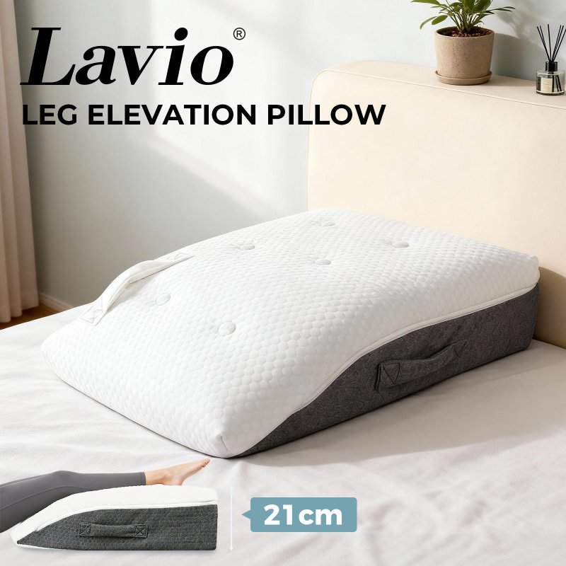 Lavio Leg Elevation Pillow Wedge Momory Foam For Knee Hip Lower Back Pain Relief