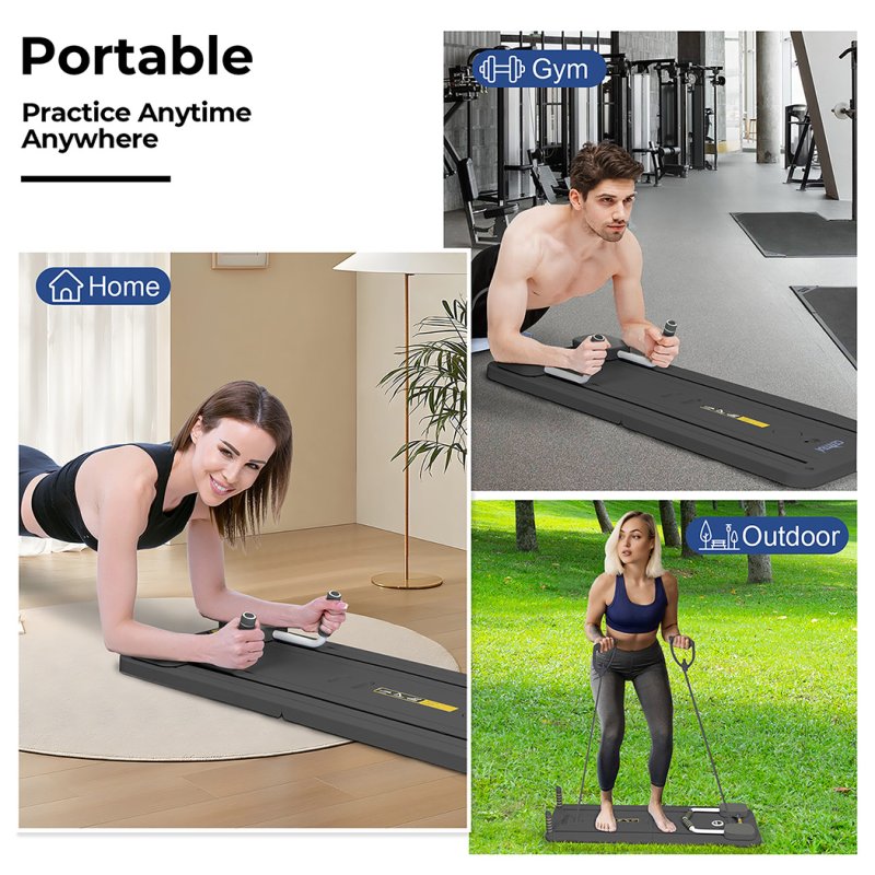 Centra Multifunctional Abdominal Board Pilates Reformer Set Elbow Support Grey