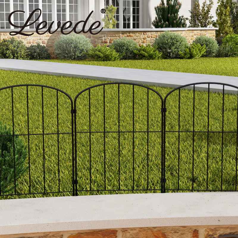 Levede 10 Pack Animal Barrier Metal Decorative Garden Fence Outdoor Pet Border