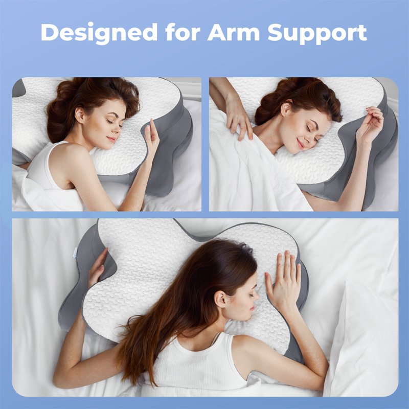 Lavio Memory Foam Cervical Pillow Neck Shoulder Arm Back Support Pain Relief