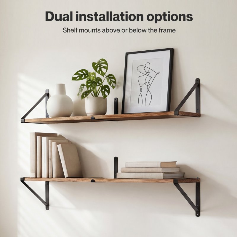 Levede Floating Shelves Wall Mounted Book Shelves for Wall Set of 3 Natural