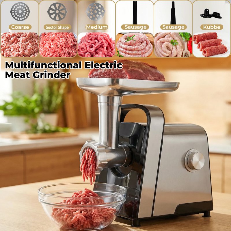 Spector 3-in-1 Electric Meat Grinder Mincer 2800W Sausage Filler Kibbe Maker