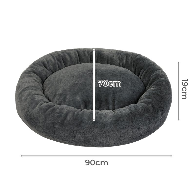 Skylos Dog Calming Donut Bed Cushion Large Pet Cat Mattress Washable Soft Plush