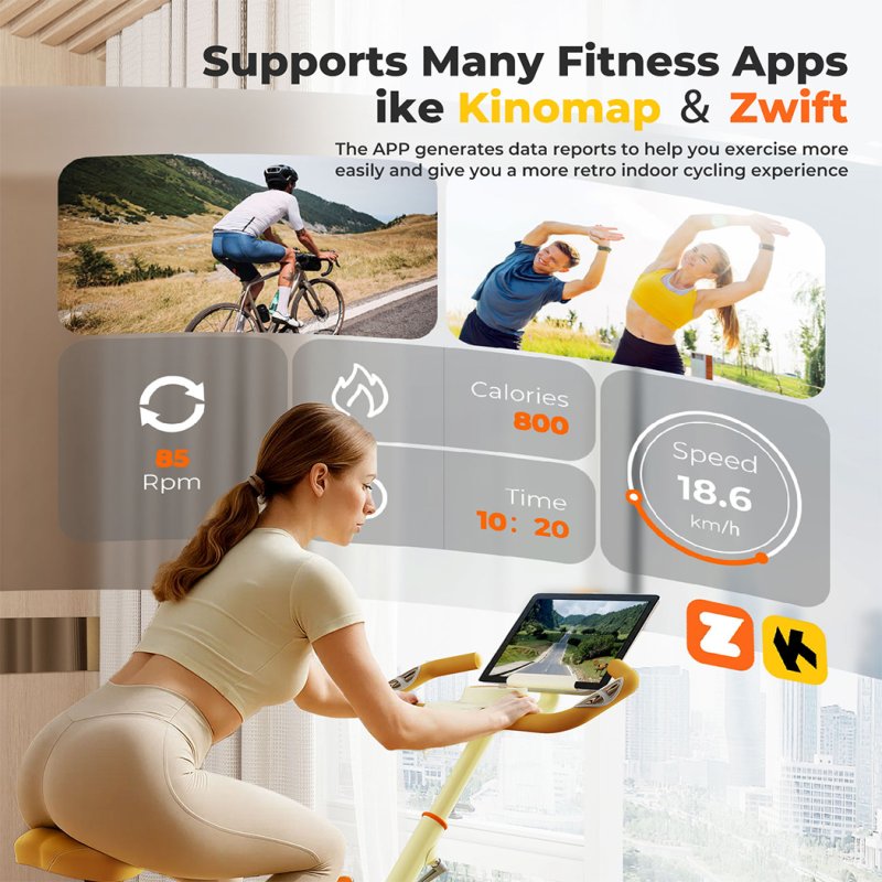 Centra Magnetic Exercise Bike Spin Bicycle Cycling Bluetooth APP Interactive Gym