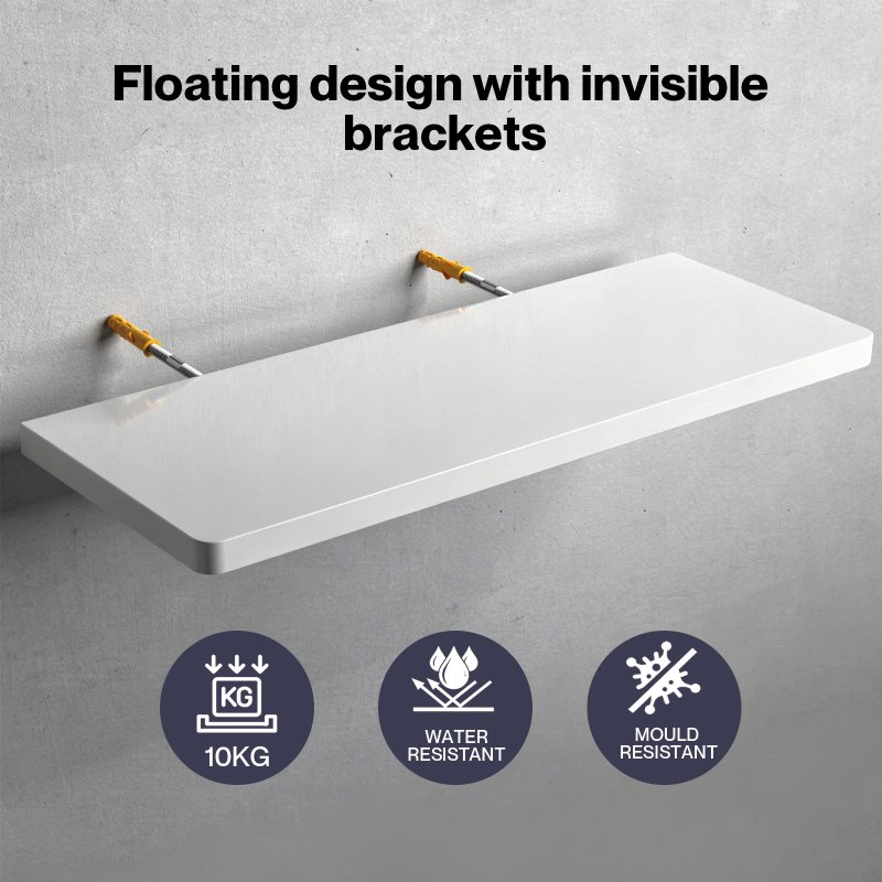 Levede Floating Shelves 6 Pack Modern Wall Shelves White Home and Office
