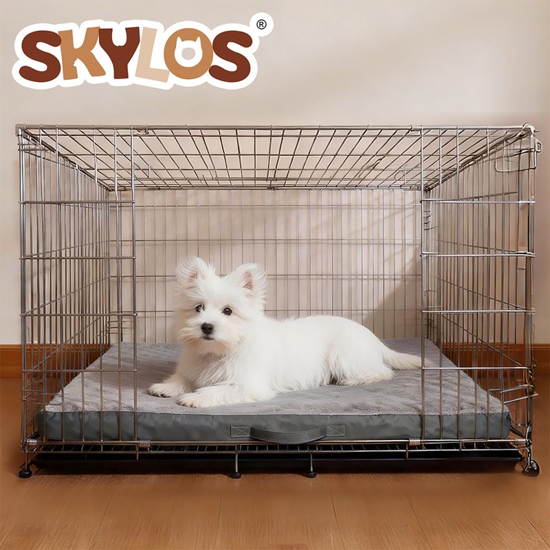 SKYLOS Washable Dog Bed Waterproof Plush Non-Slip Pet Mattress for Small Dogs