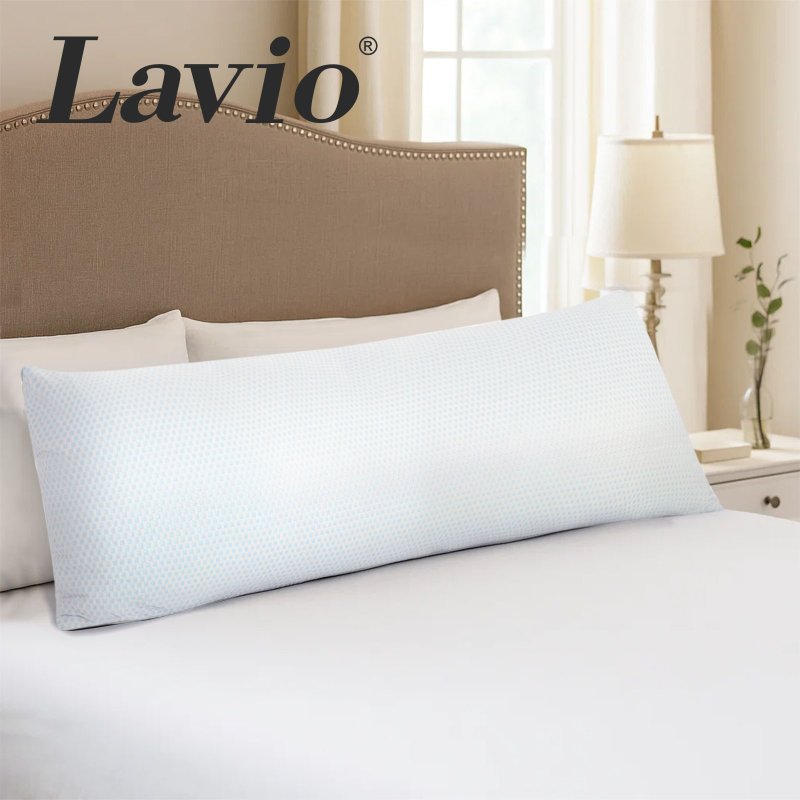 Lavio Long Bolster Pillow Memory Foam Pregnancy Nursing Maternity Body Support