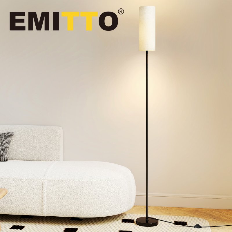 Emitto Led Floor Lamp Bedside Light Dimmable Remote & Foot Switch Bulb Included