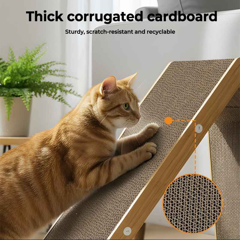 Skylos Cat Scratching Board House Corrugated Cardboard Cat Scratcher Indoor